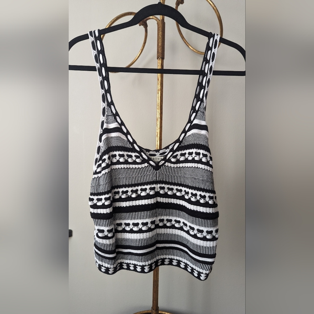 Alice + Olivia 100% Cotton Knit Tank Top